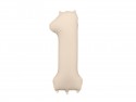 Ballon mylar Chiffre '1' - 86cm - beige clair
