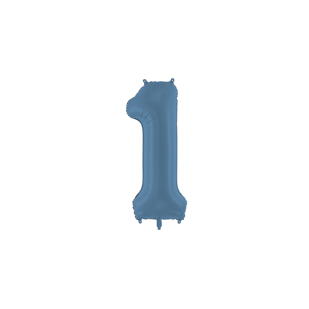 Ballon mylar Chiffre '1' - 86cm - marine