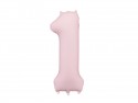 Ballon mylar Chiffre '1' - 86cm - rose clair