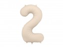 Ballon mylar Chiffre '2' - 86cm - beige clair