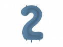 Ballon mylar Chiffre '2' - 86cm - marine
