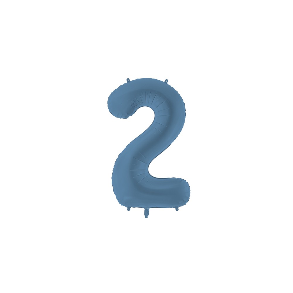 Ballon mylar Chiffre '2' - 86cm - marine