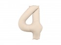 Ballon mylar Chiffre '4' - 86cm - beige clair