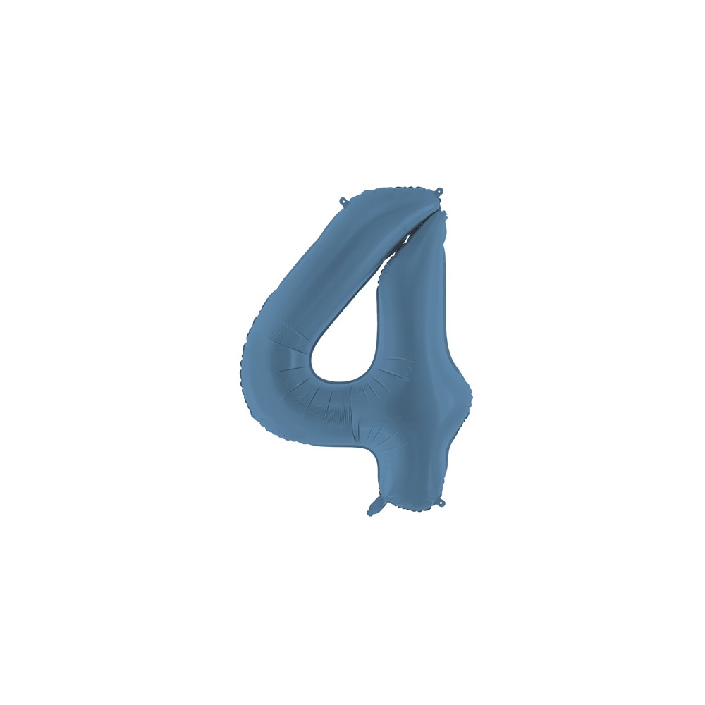 Ballon mylar Chiffre '4' - 86cm - marine