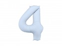 Ballon mylar Chiffre '4' - 86cm - bleu brumeux