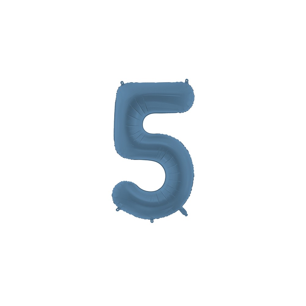 Ballon mylar Chiffre '5' - 86cm - marine