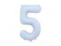 Ballon mylar Chiffre '5' - 86cm - bleu brumeux