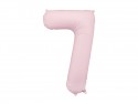 Ballon mylar Chiffre '7' - 86cm - rose clair