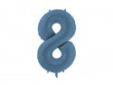 Ballon mylar Chiffre '8' - 86cm - marine