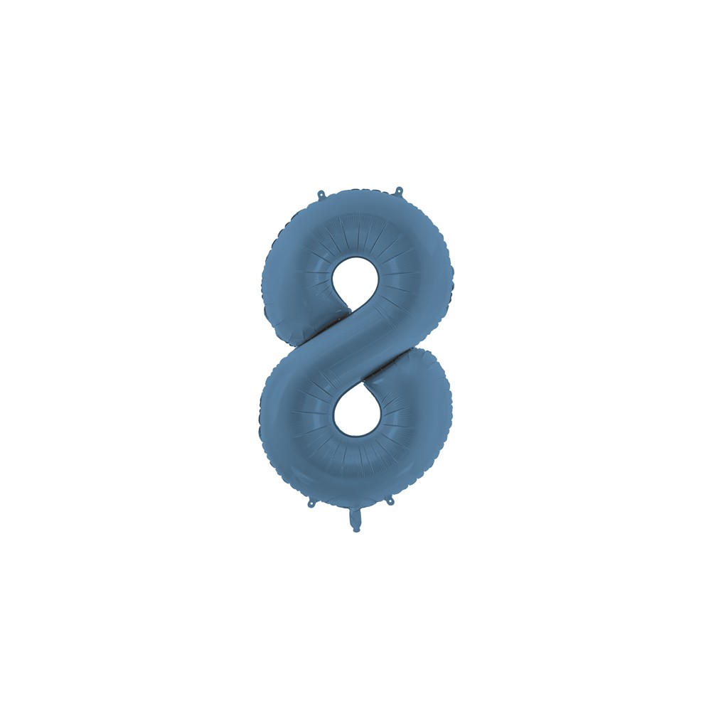 Ballon mylar Chiffre '8' - 86cm - marine