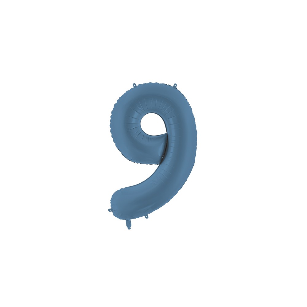 Ballon mylar Chiffre '9' - 86cm - marine