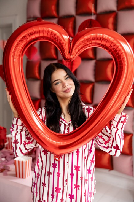 Ballon mylar - coeur - rouge