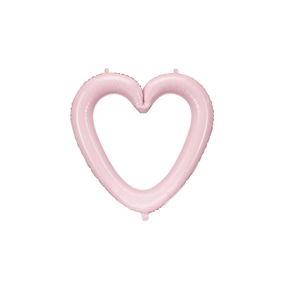 Ballon mylar Cadre photo coeur - rose vif