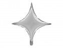 Ballon en mylar étoile a 4 branches - argent