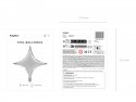 Ballon en mylar étoile a 4 branches - argent