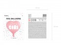 Ballon mylar Coeur - It's a girl - 45cm - rose vif