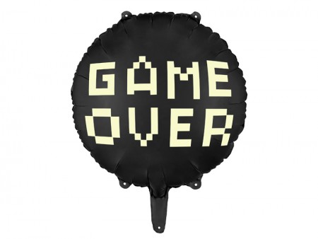 Ballon mylar Game over - noir
