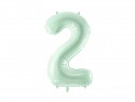 Ballon mylar Chiffre ''2'' - 72cm - vert