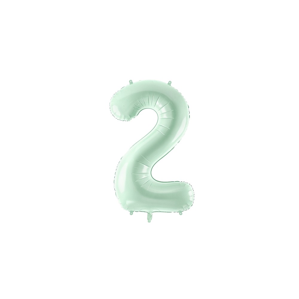 Ballon mylar Chiffre ''2'' - 72cm - vert