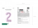 Ballon mylar Chiffre ''2'' - 72cm - mauve