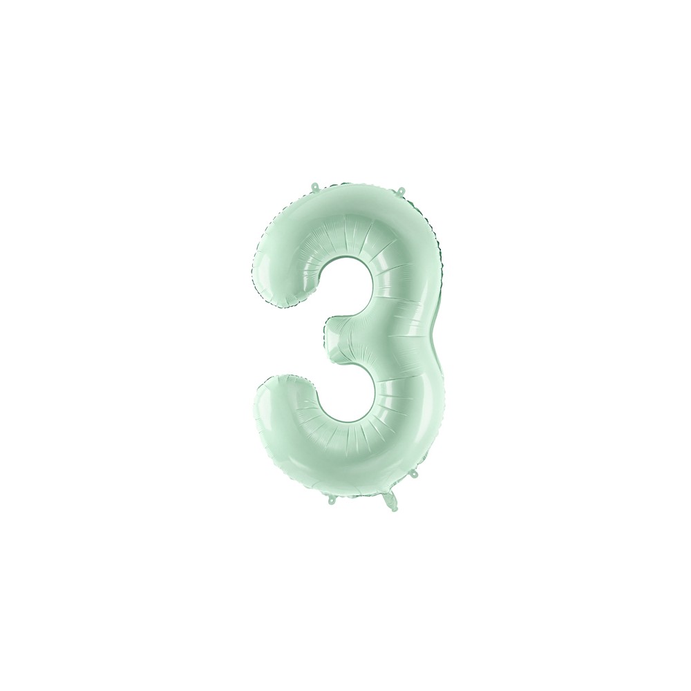 Ballon mylar Chiffre ''3'' - 72cm - vert