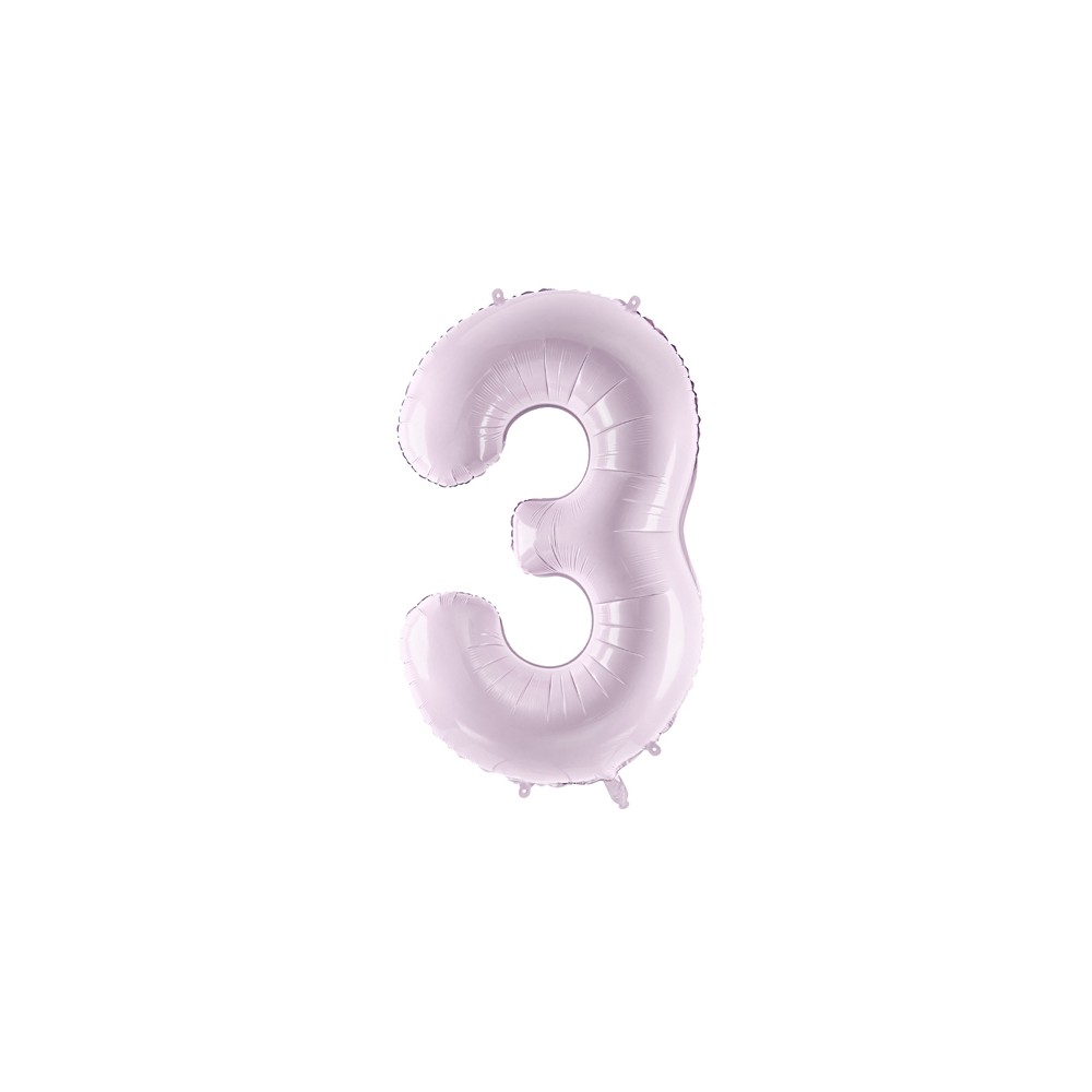 Ballon mylar Chiffre ''3'' - 72cm - mauve