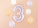 Ballon mylar Chiffre ''3'' - 72cm - mauve