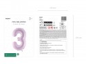 Ballon mylar Chiffre ''3'' - 72cm - mauve