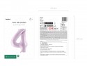 Ballon mylar Chiffre ''4'' - 72cm - mauve