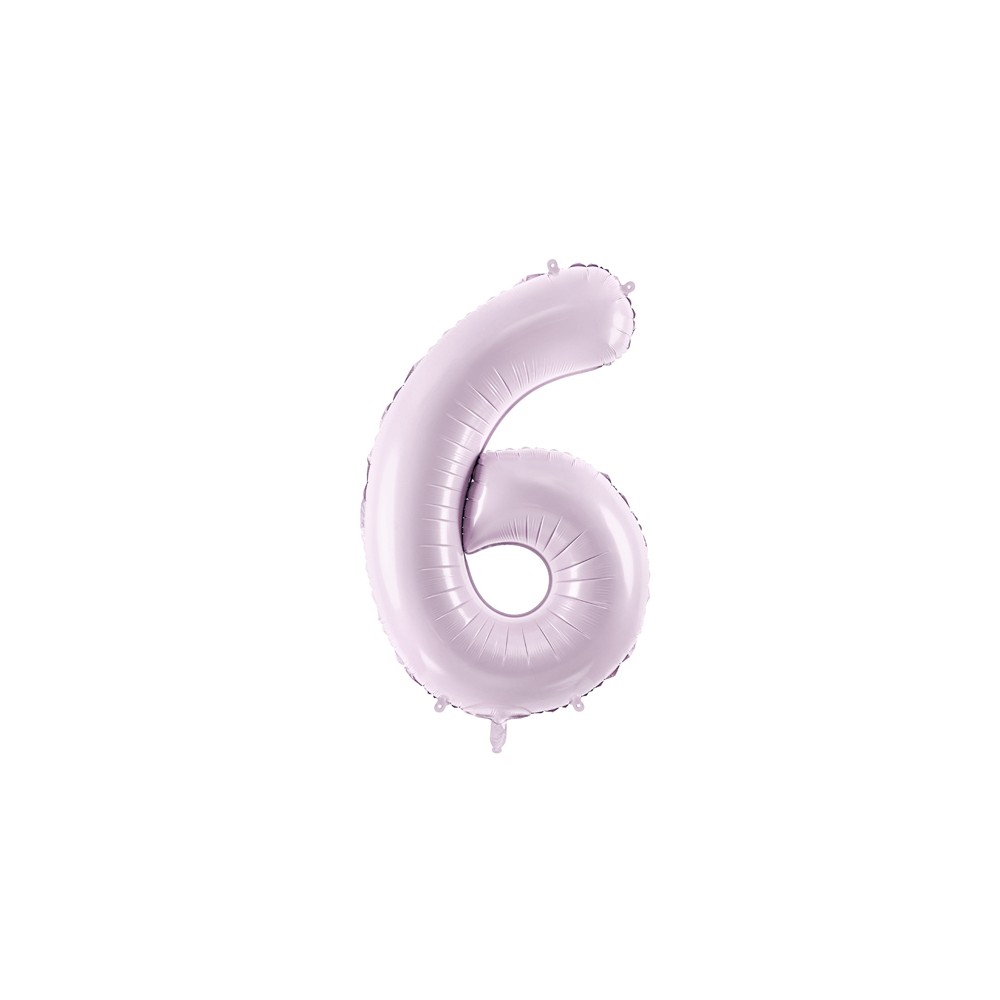 Ballon mylar Chiffre ''6'' - 72cm - mauve