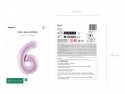 Ballon mylar Chiffre ''6'' - 72cm - mauve