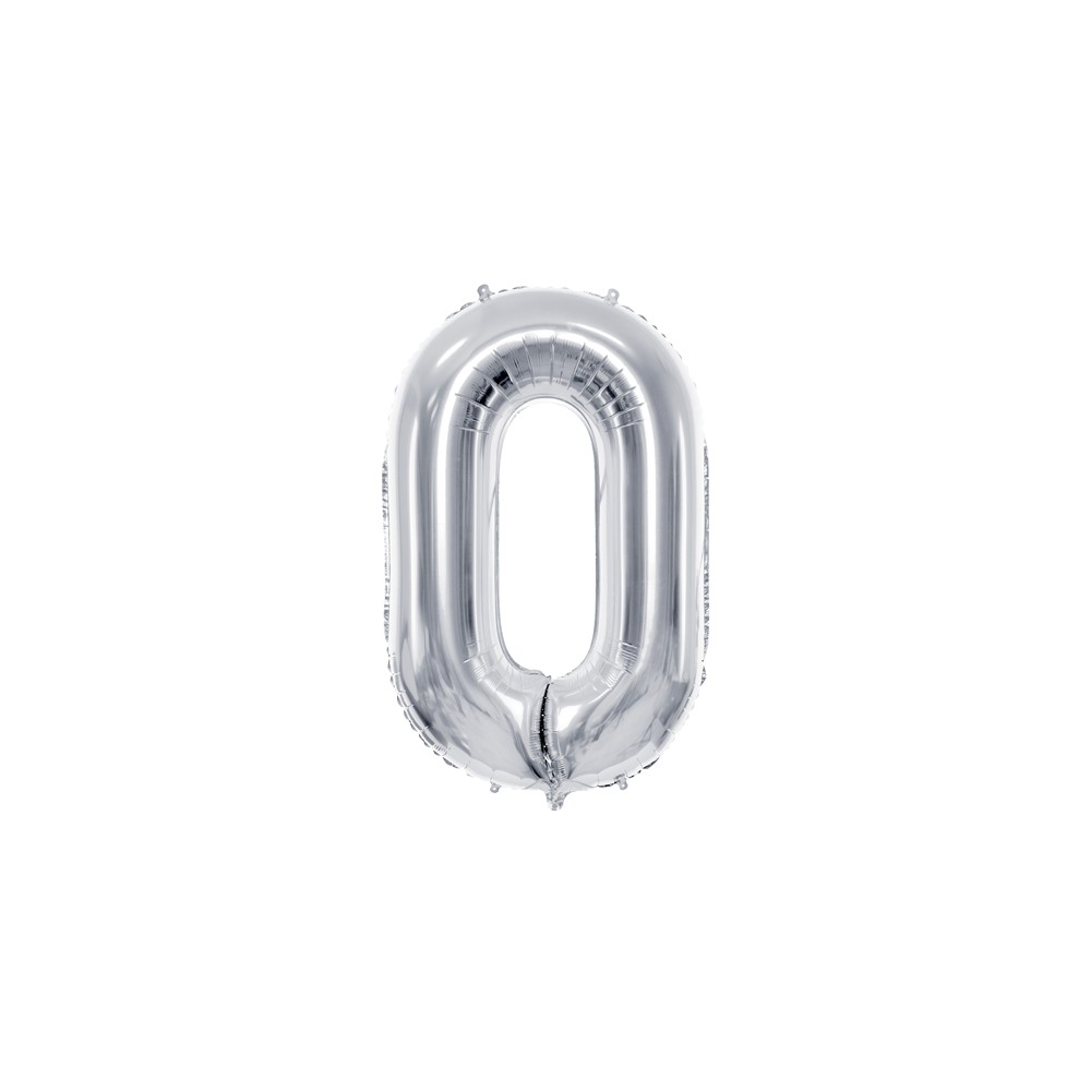 Ballon mylar Chiffre ''0'' - argent