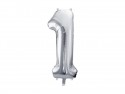 Ballon mylar Chiffre ''1'' - argent