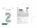 Ballon mylar Chiffre ''2'' - argent