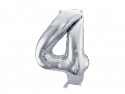 Ballon mylar Chiffre ''4'' - argent