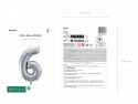 Ballon mylar Chiffre ''6'' - argent