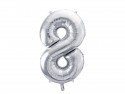 Ballon mylar Chiffre ''8'' - argent