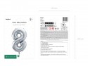 Ballon mylar Chiffre ''8'' - argent