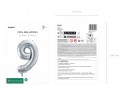 Ballon mylar Chiffre ''9'' - argent