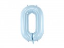 Ballon mylar Chiffre ''0'' - bleu clair