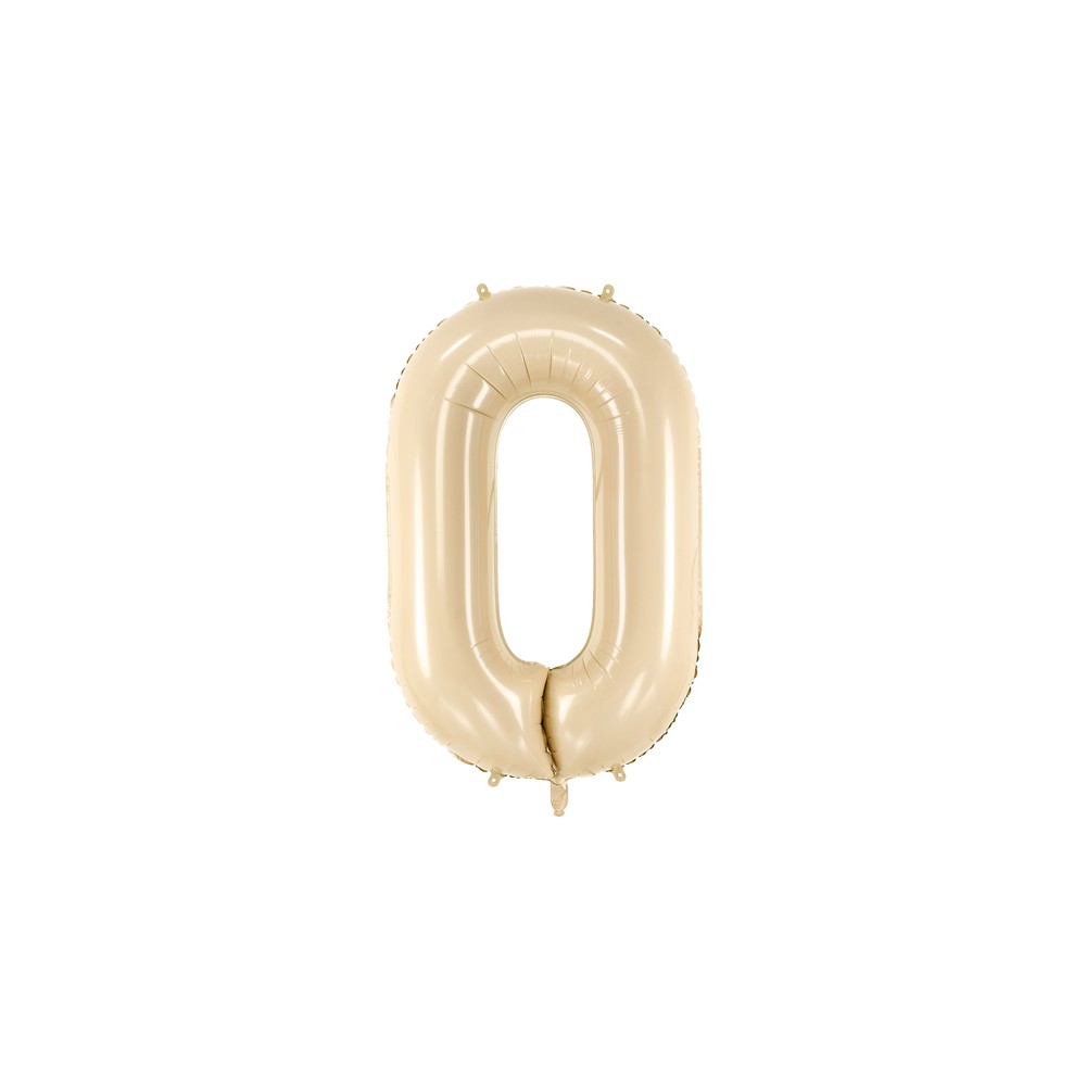 Ballon mylar Chiffre ''0'' - beige