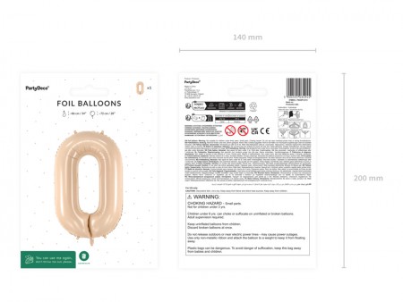 Ballon mylar Chiffre ''0''...