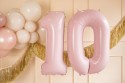 Ballon mylar Chiffre ''0'' - rose clair
