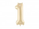 Ballon mylar Chiffre ''1'' - beige