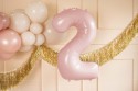 Ballon mylar Chiffre ''2'' - rose clair
