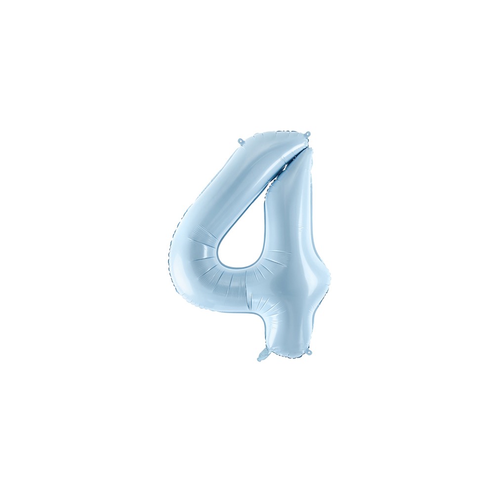 Ballon mylar Chiffre ''4'' - bleu clair