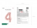 Ballon mylar Chiffre ''4'' - rose clair