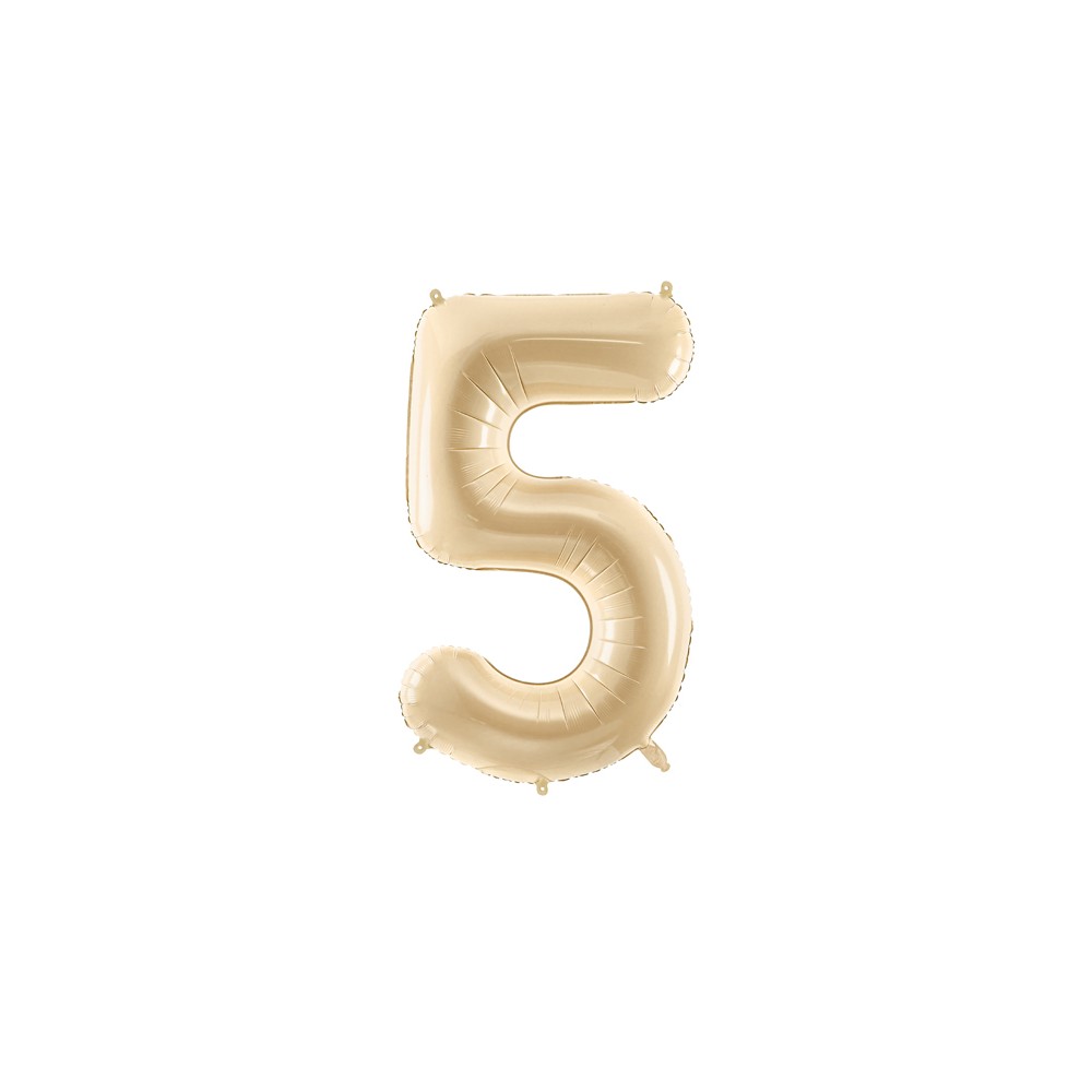 Ballon mylar Chiffre ''5'' - beige