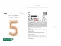 Ballon mylar Chiffre ''5'' - beige
