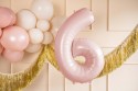 Ballon mylar Chiffre ''6'' - rose clair